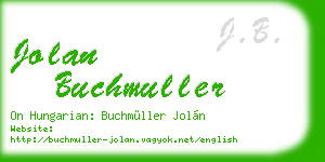 jolan buchmuller business card