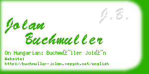 jolan buchmuller business card